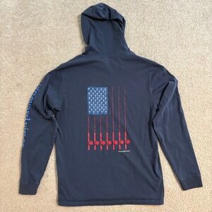 Vineyard Vines Long Sleeve Shirt Hoodie Tennessee Titans Fishing American Flag S
